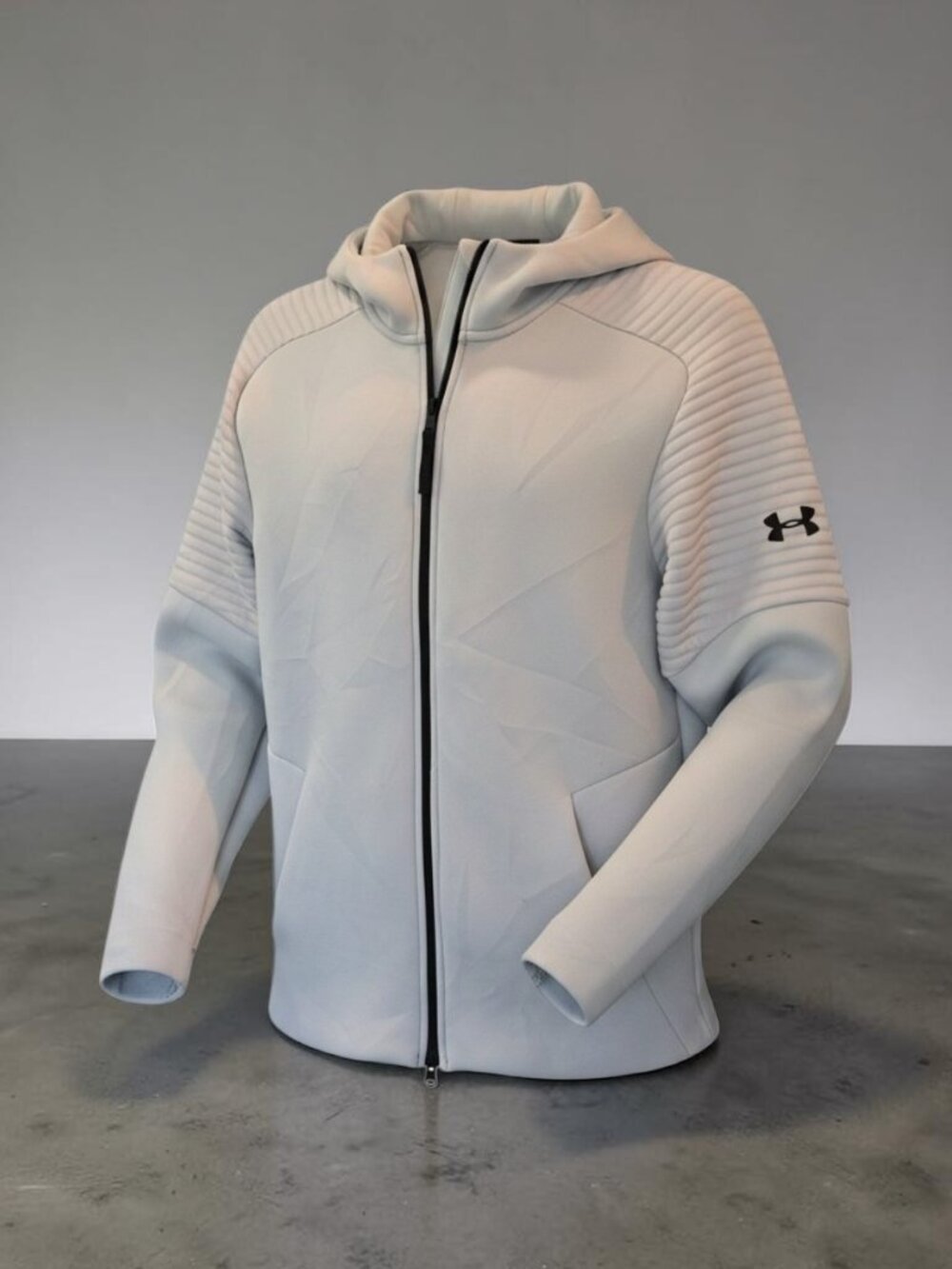 Men's Under Armour Golf Hooded Full Zip Jacket Gray- Medium